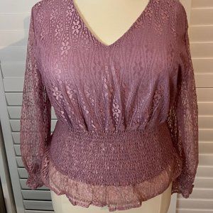 Lilac lace long sleeve